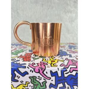 Finlandia Vodka Moscow Mule Cup Copper Brown Logo‎ New In Box